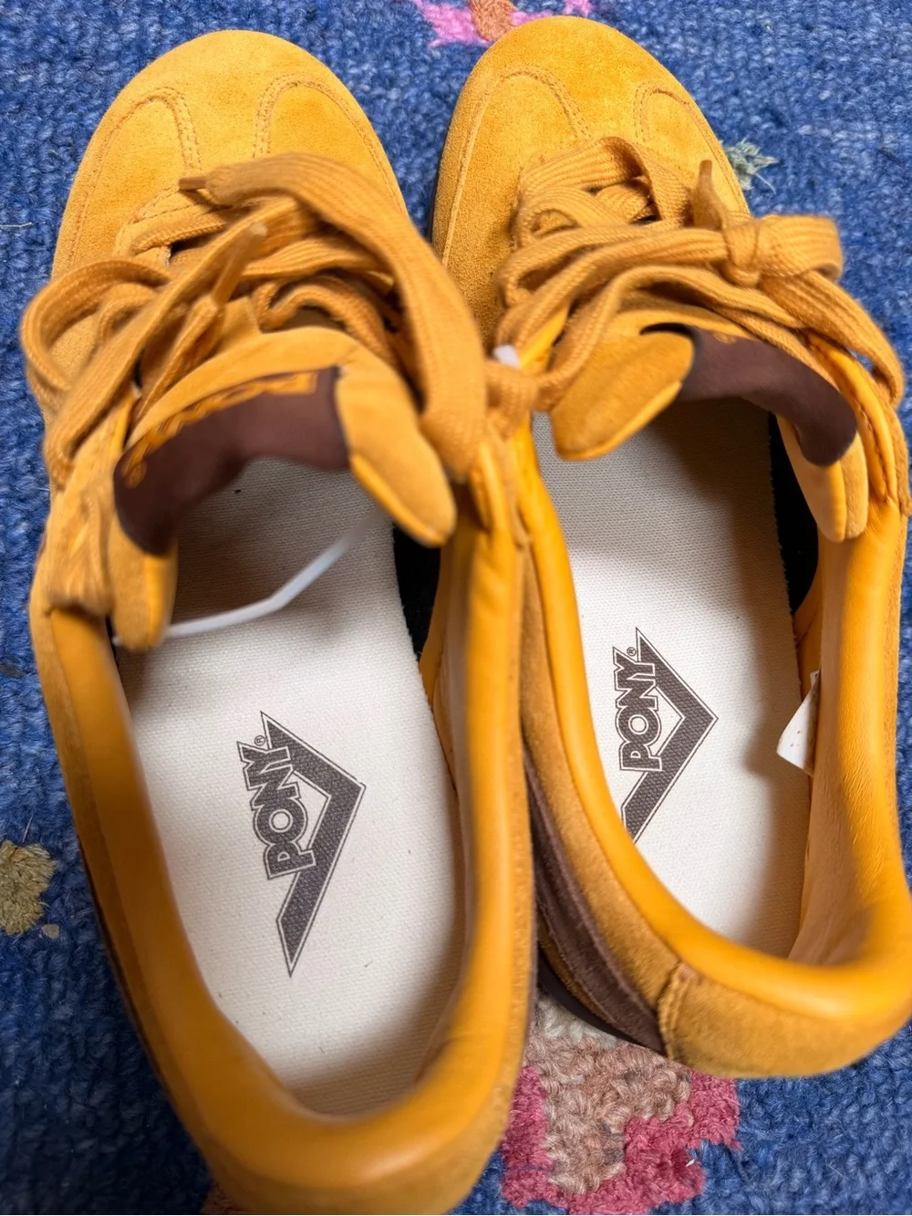 PONY Street Soc ’79 Men’s 9.5 Mustard Suede Leather Brown Retro Sneakers NWOB